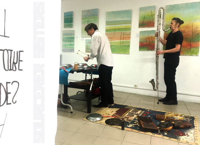 Sourcerer Sisters performing in art galery the September 9, 2025