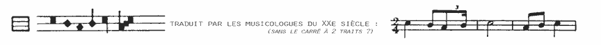 le mode imparfait signalé par un petit carré avec 2 traits horizontaux à l'intérieur