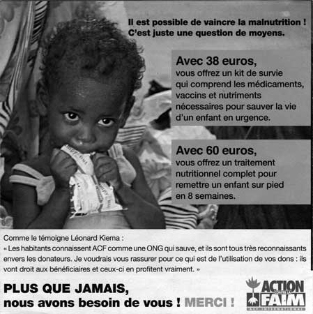 image de propagande d'Action contre la Faim