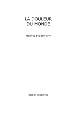 La Douleur du Monde, icône de la couverture du livre