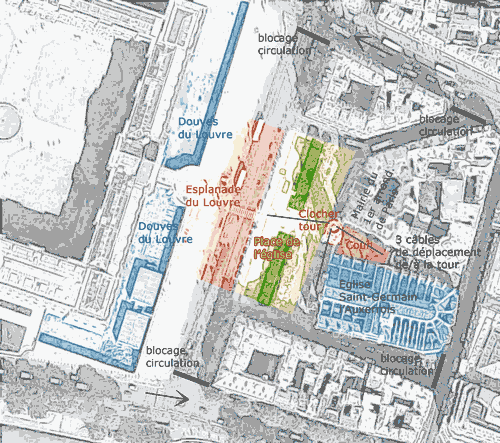 MOMUS opera happening (plan du site parisien) projet 1982