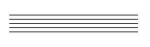 portée 5 lignes parallèles