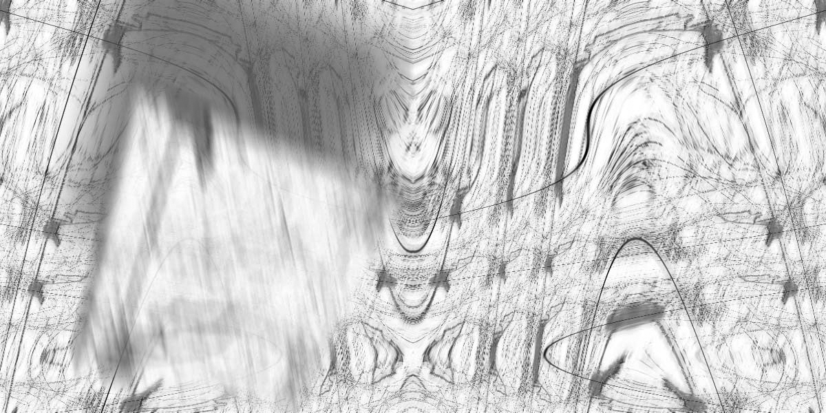 music score (a page) of sounds trajectories